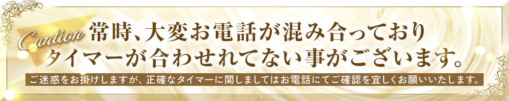 常時、大変お電話が混み合っておりタイマーが合わせれてないことがございます。